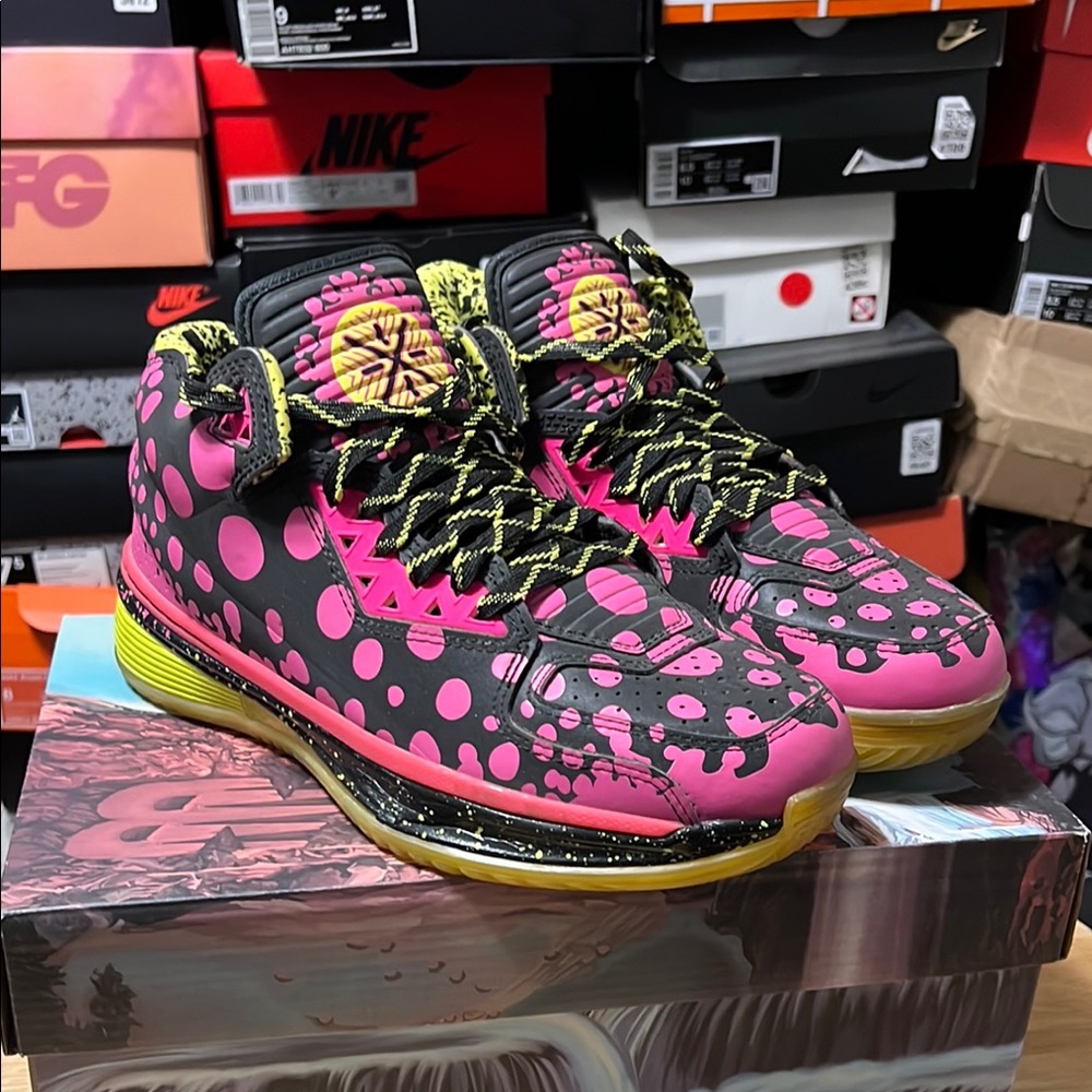 Nike Pink and Black Polka Dot Sneakers